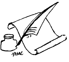 Paper Scrolls And Pens Clipart