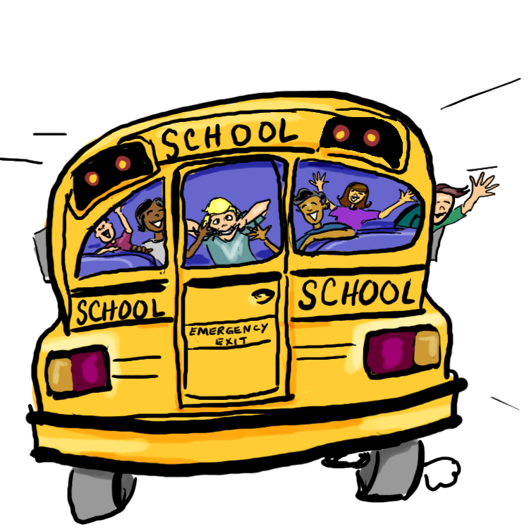 Cartoon school bus clipart