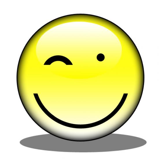 Clip Art Big Smile And Wink Clipart