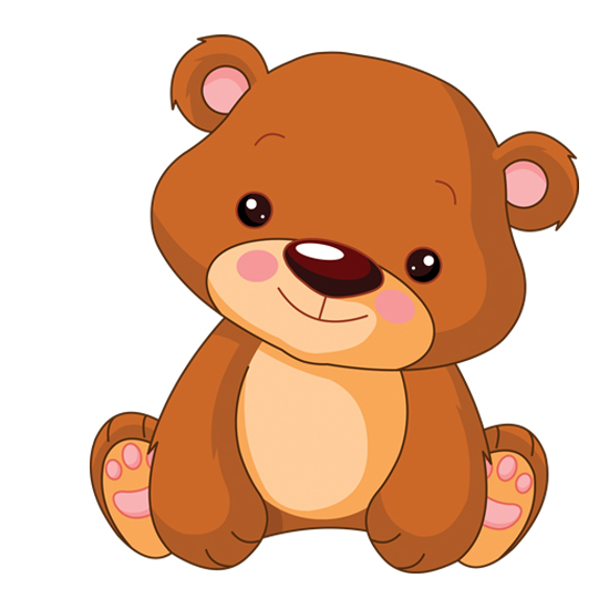 Stickers Ns45 Large Cartoon Cuddly Bear Nursery Room Wall Sticker ...