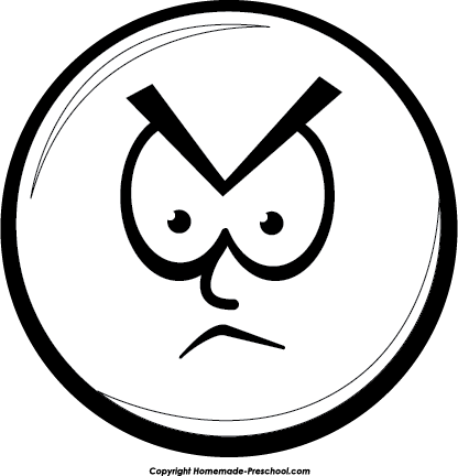 Clip Art Angry Mean Smiley Clipart
