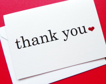 wedding note card