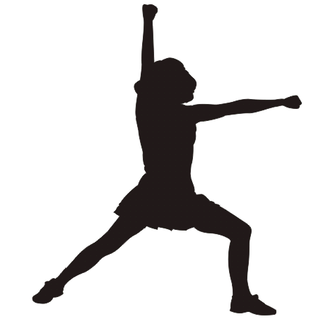 Cheerleading Stunt Silhouette Clipart