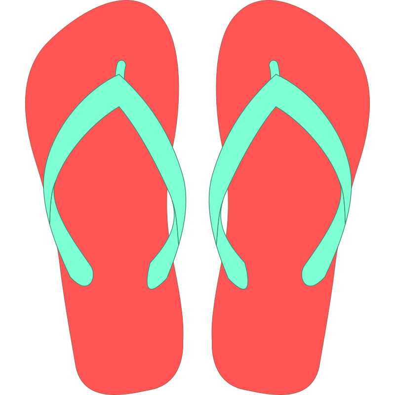 Clip Art Flip Flops - Tumundografico