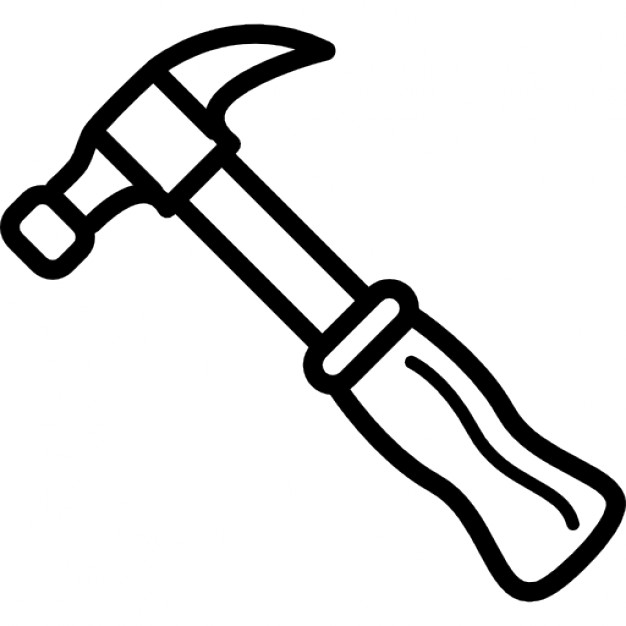 Hammer outline clipart
