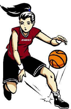 Girls basketball team clipart
