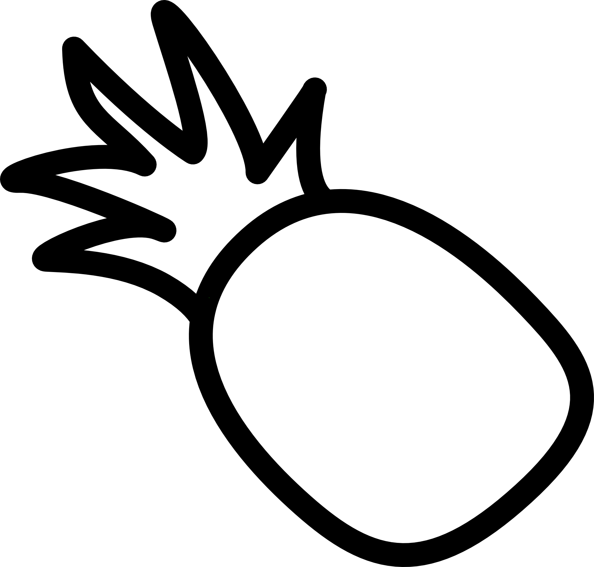 Black And White Pineapple Clipart