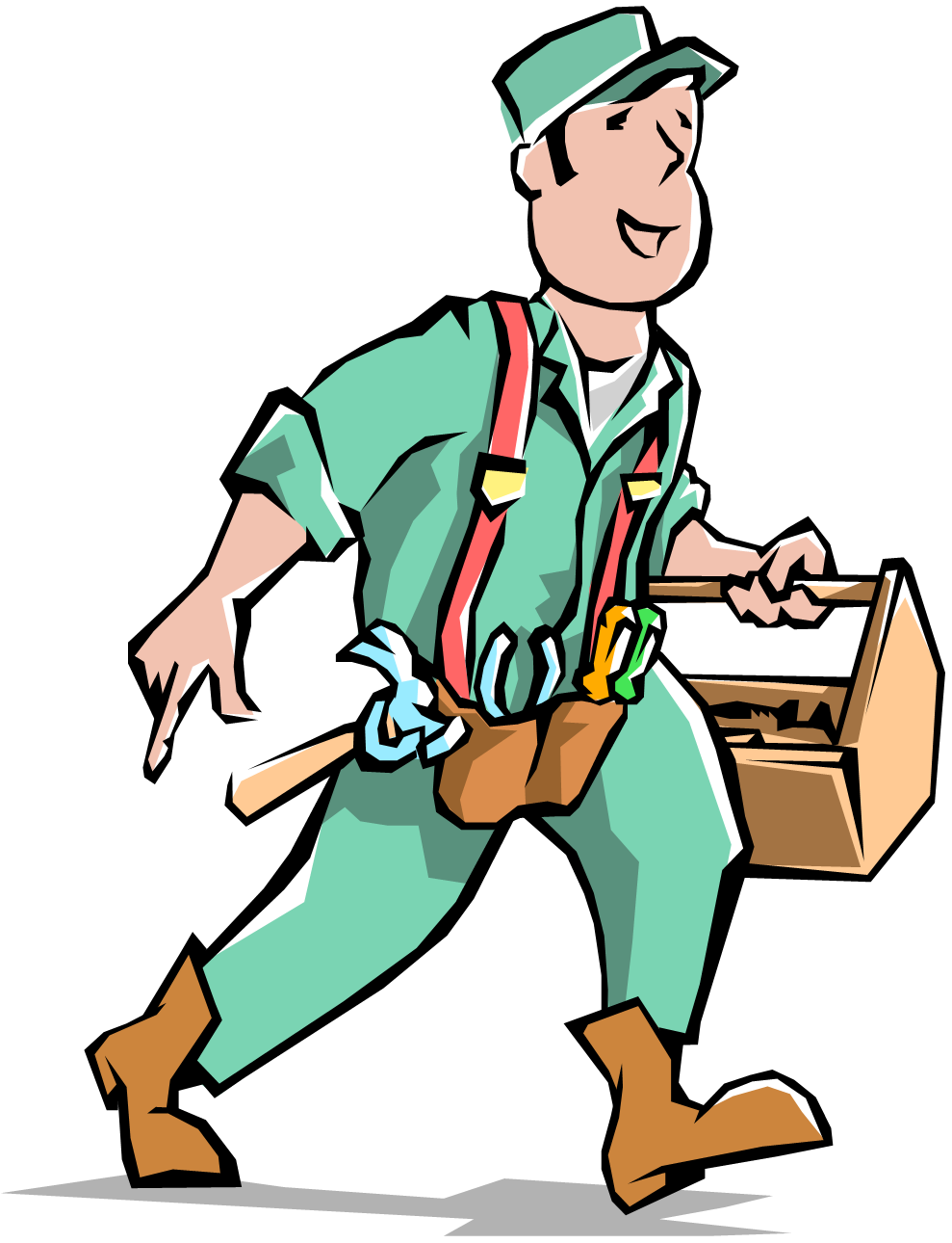 Airplane maintenance man clipart