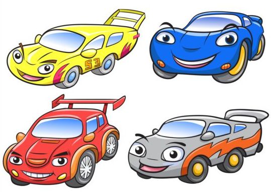 Cartoon car race vector - Vector Car, Vector Cartoon free download