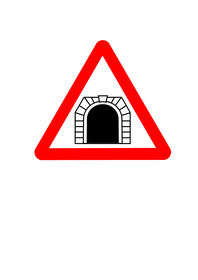 Roadsign Tunnel SVG Vector file, vector clip art svg file ...