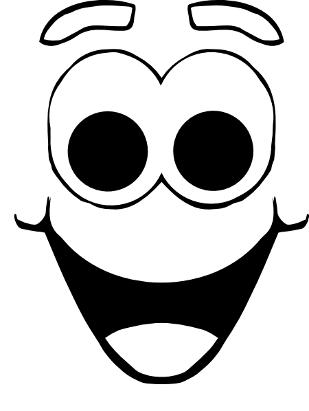 Happy cartoon faces clip art