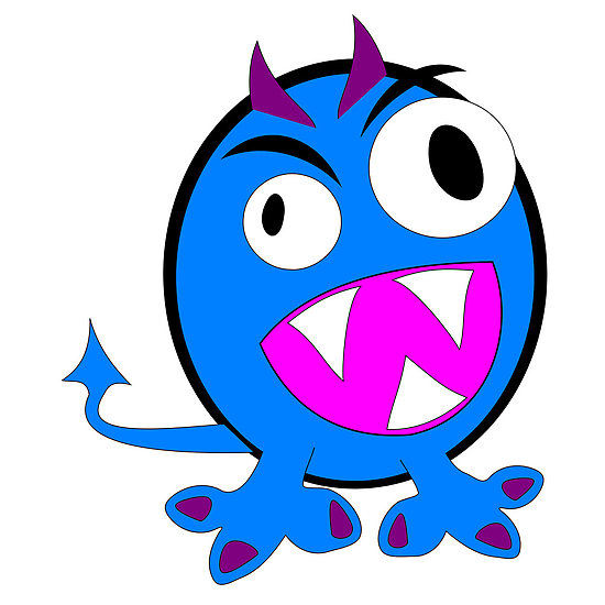Cute alien blue monster" by nadil | Redbubble
