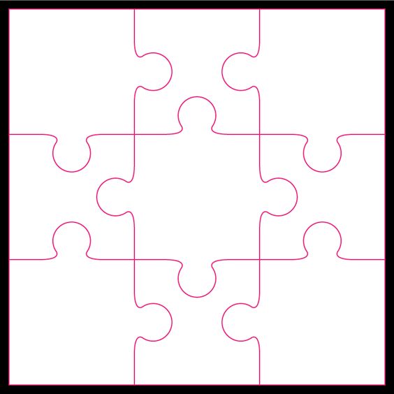 9 piece Jigsaw by Bird | Puzzle Templates | Pinterest | Puzzles ...