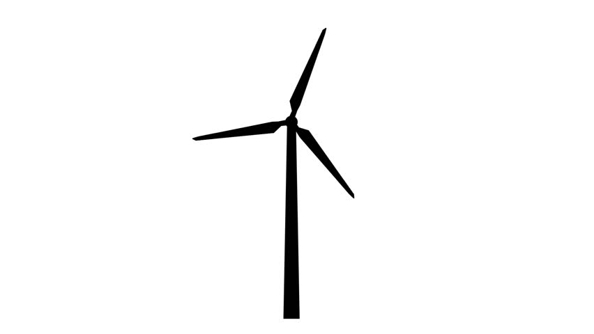 Wind Turbine White Background Stock Footage Video 1110025 ...