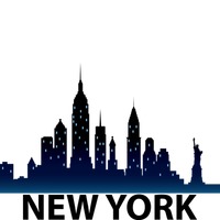New york city skyline silhouette clip art