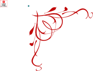 Dark Red Heart Scroll Border Clip Art - vector clip ...