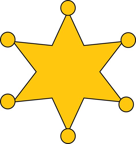 7 point star sheriff badge clipart
