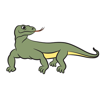 Komodo Dragon Clip Art, Vector Images & Illustrations
