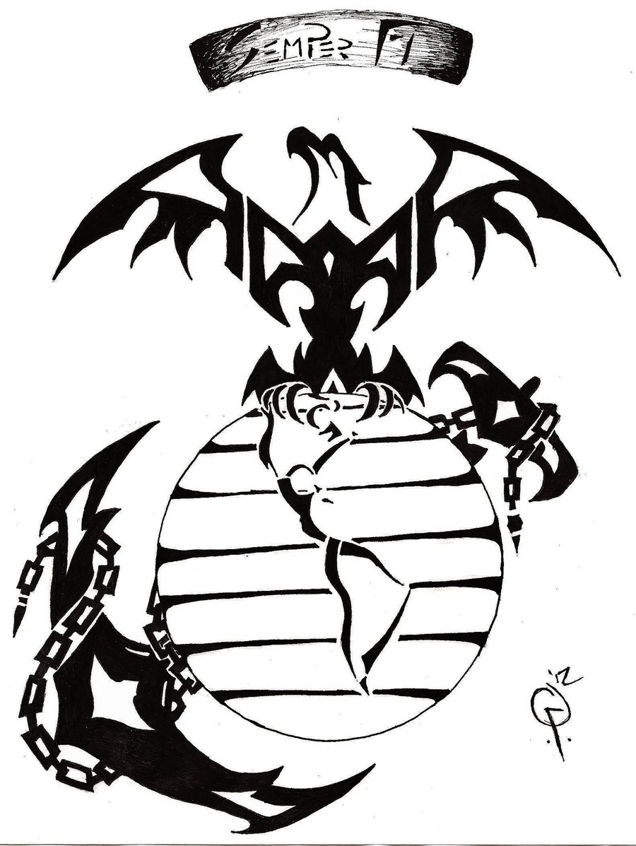 Tribal Marine Tattoo by Goodly8663 on DeviantArt