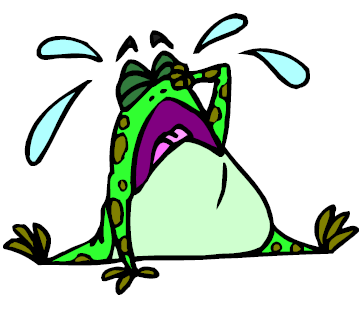 Sad frog clipart