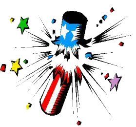 Exploding firecracker clipart