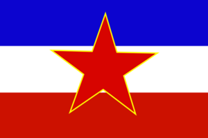 Flag of Yugoslavia historic - vector Clip Art