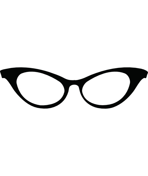 Cat eye glasses clip art