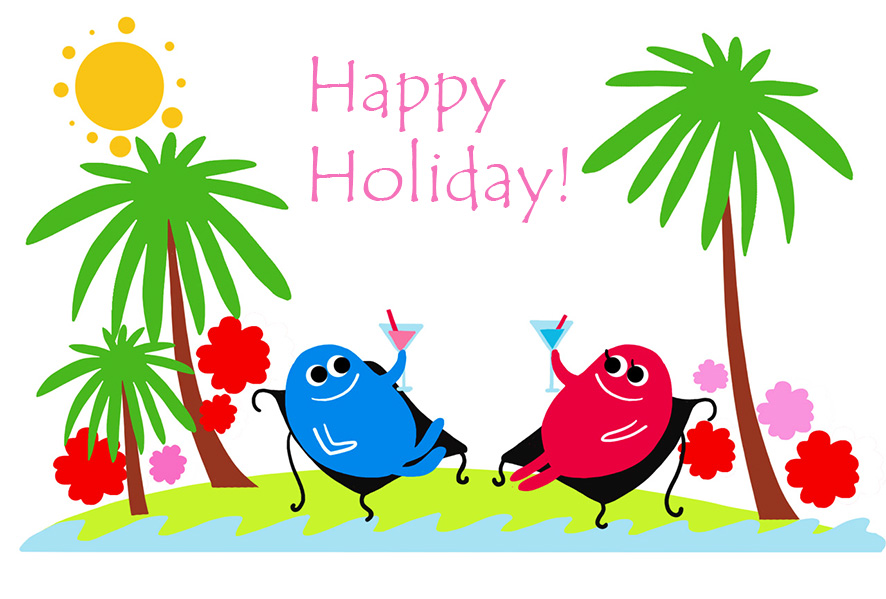 Happy summer vacation clipart