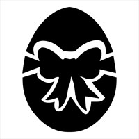 Easter egg glitter tattoo stencil