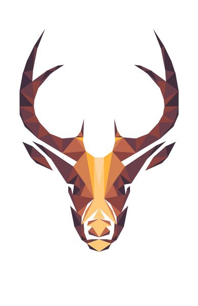 Deer, Chip art and Paint