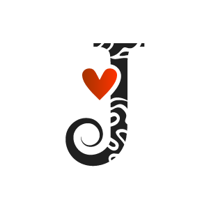 Alphabet flower clipart letter j black white - ClipartFox