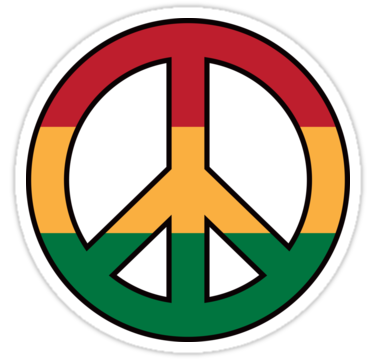 Peace symbol with rasta colors" Stickers by Mhea | Redbubble