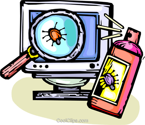 Clipart computer virus