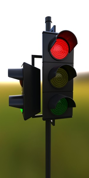 3d model traffic light