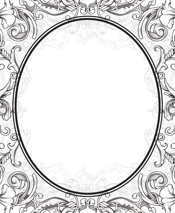 Scene when the pattern of European lace border Vector -1_Download ...
