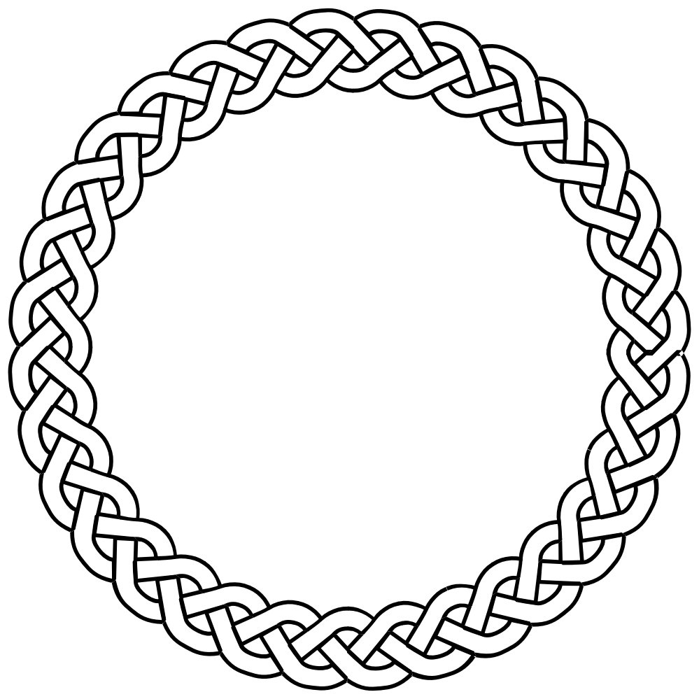 Clip Art: Plait Border Circle scallywag ...