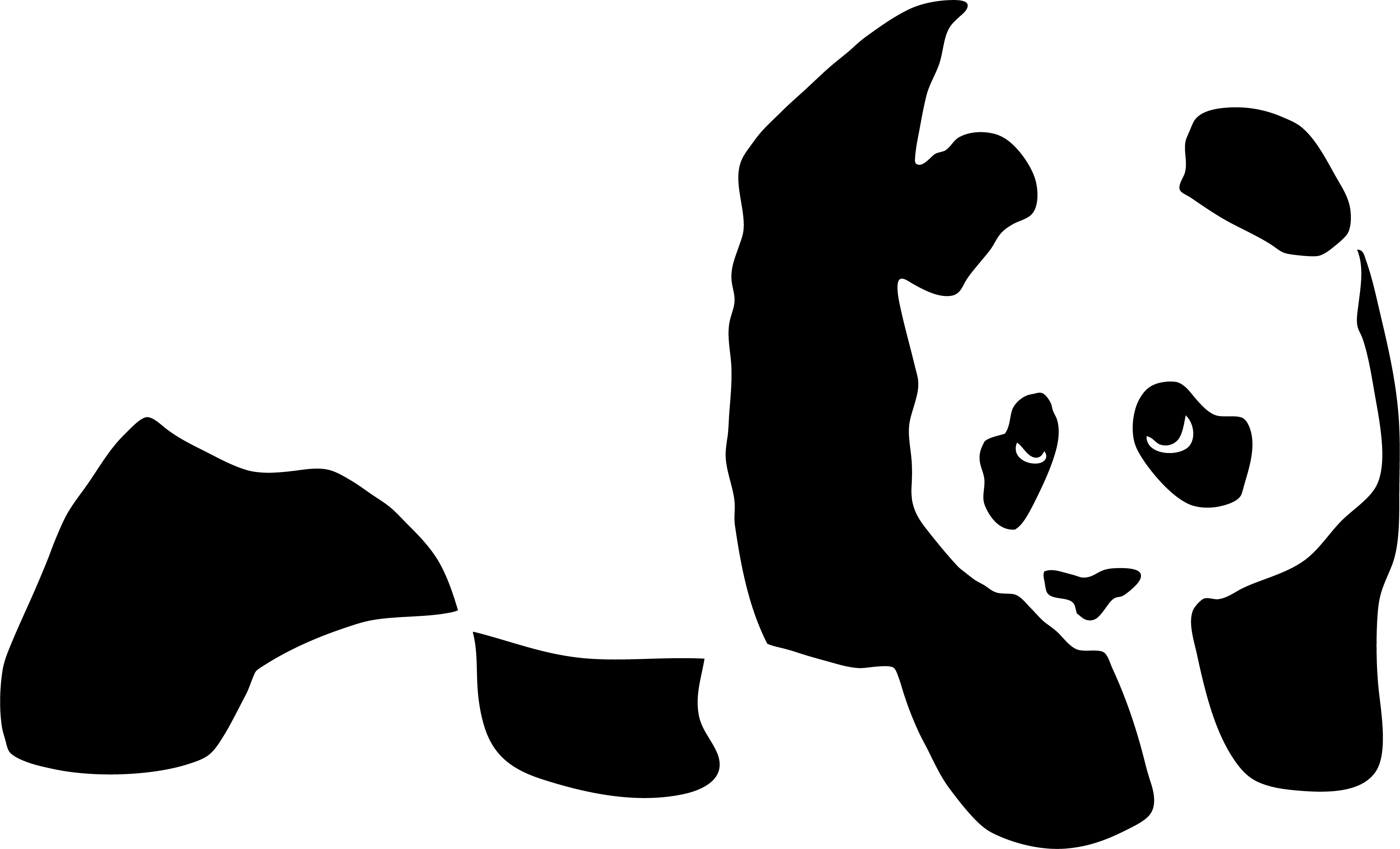 Vector panda stencil by xQUATROx on DeviantArt