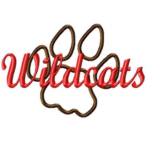 Wildcats - Paw Print - Applique - 10 sizes | LilliPadGifts ...