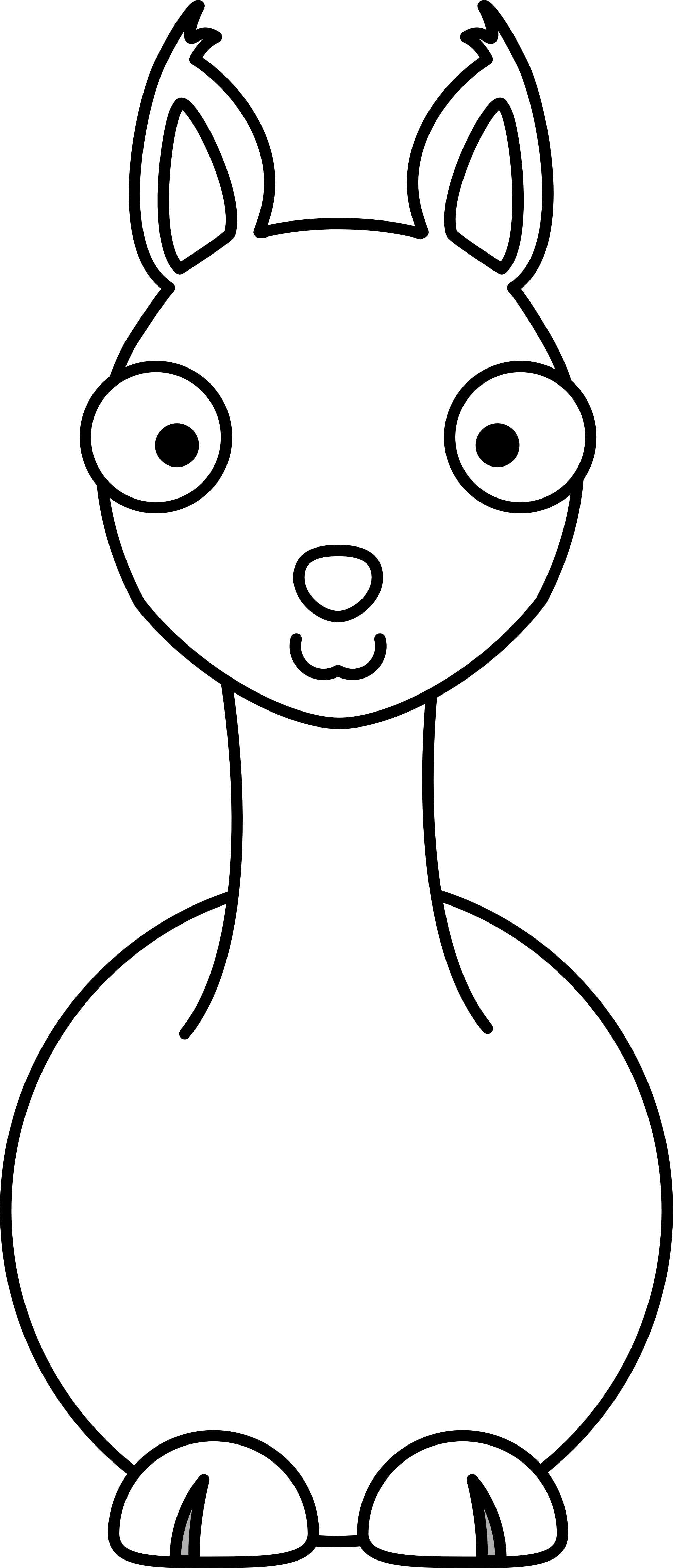 Clip Art: Llama Black White Line Art Christmas ...