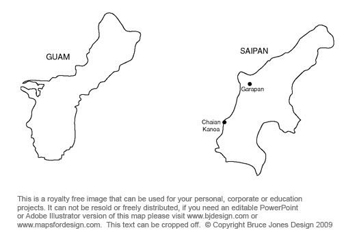 USA Territory Printable Maps, Royalty Free, Guam, Saipan, Virgin ...