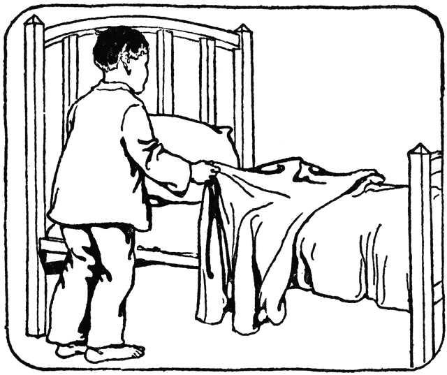 Young Boy Making Bed | ClipArt ETC