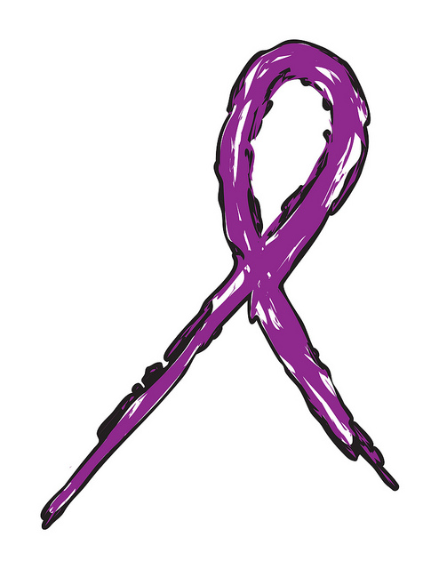 Purple Cancer Ribbon Clip Art