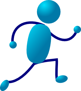 Clipart animated funny man running animated