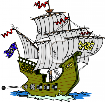 Pirate ship clip art free