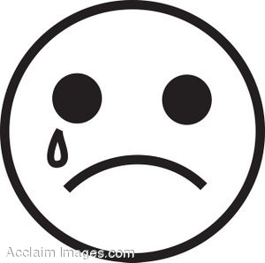 Sad face clip art black and white