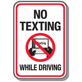 No Texting &amp; Cell Phone Law Signs - No Texting While Driving from ...