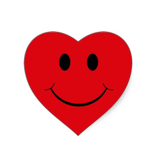 Red Heart Smiley Face Stickers | Zazzle