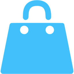 Caribbean blue shopping bag icon - Free caribbean blue shopping ...