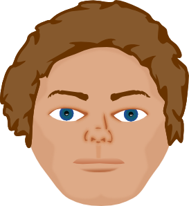 Young Man Face Clip Art - vector clip art online ...