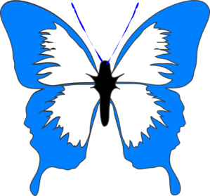 Blue Butterfly clip art - vector clip art online, royalty free ...